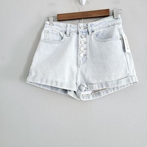 Pacsun Women's Light Blue Denim Mom Shorts 24 NWT